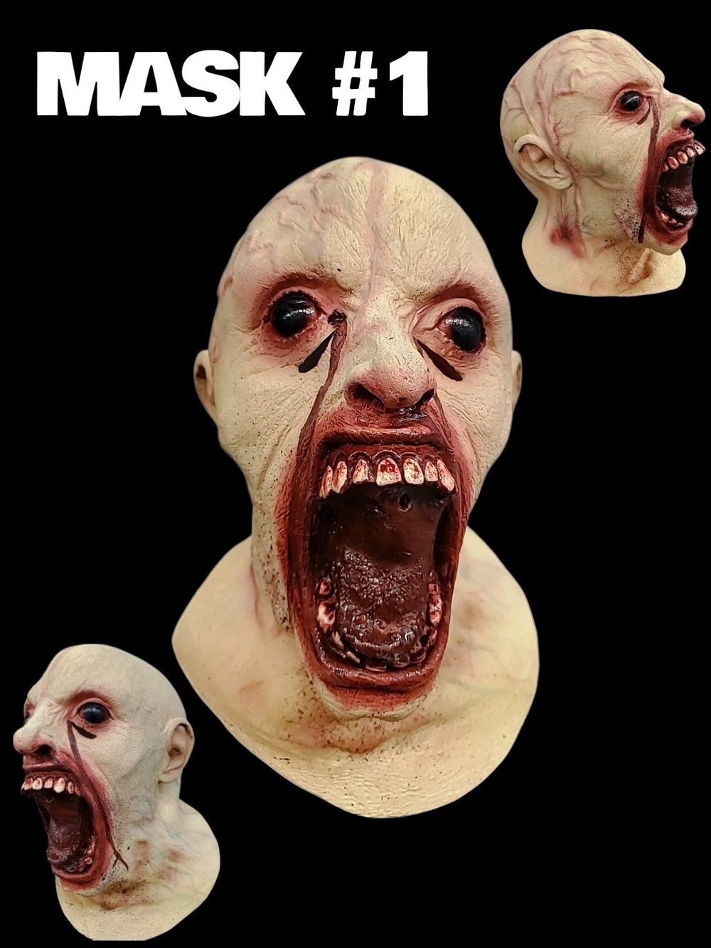 Horror  Latex Mask - Pale Flesh